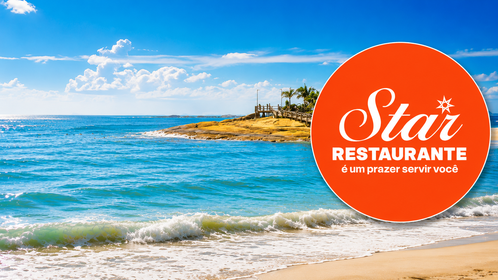 Praia de Itapoá com o selo do Star Restaurante